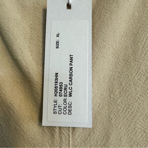NWT! Rachel Pally linen Carson Pant Linen Canvas white cream neutral Large XL L - Picture 8 of 17